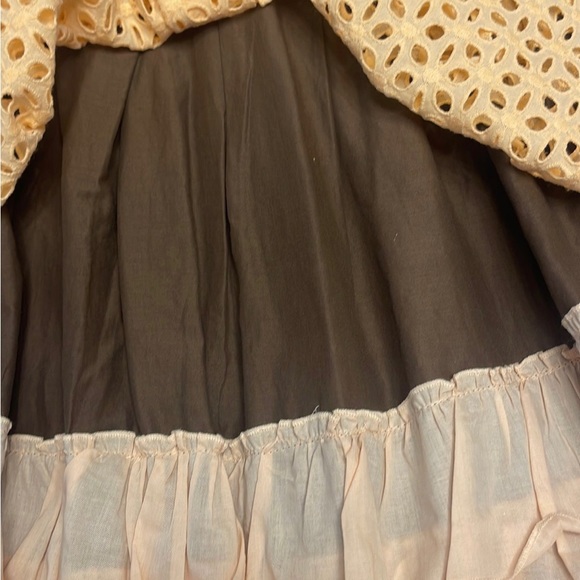 Ryu boutique dress peach and brown floral size small - Picture 4 of 6